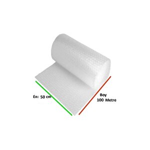Balonlu Naylon 50cm X 100mt (en: 50 Cm, Boy: 100mt.) Üç Katlı Eşya Koruma Ambalajı, Pat Pat