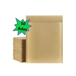 Kraft Kaplı Balonlu (baloncuklu Pat Pat) Zarf 17x25+5cm  50 Adet