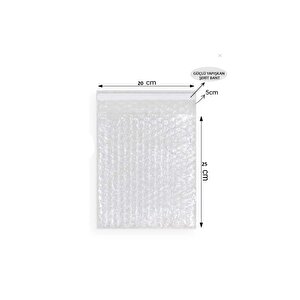 Balonlu Patpat Torba Bantlı 20x25 +5 (100 Adet) Baloncuklu Torba