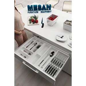 Çekmece Içi Kaşıklık Ve Bıçaklık Düzenleyici Beyaz, 74x48 Yandan Ve Boydan 4cm Kesilebilir