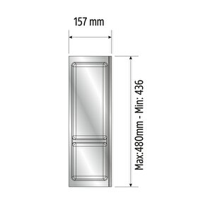 Mutfak Çekmece İçi Modüler İki Bölmeli Kaşıklık, Beyaz 16cmx48cm(boydan 4cm Kesilebilir)