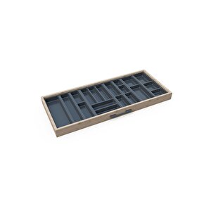 Mutfak Çekmece Içi Düzenleyici, Kaşıklık 114cm X 48cm Yanlar Ve Boydan 4cm Kesilebilir, Antrasit