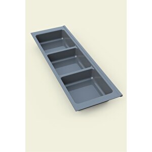 Mutfak Çekmece Içi Düzenleyici, Kaşıklık 114cm X 48cm Yanlar Ve Boydan 4cm Kesilebilir, Antrasit