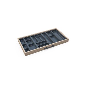 Mutfak Çekmece Içi Düzenleyici, Kaşıklık 94cm X 48cm Yanlar Ve Boydan 4cm Kesilebilir, Antrasit