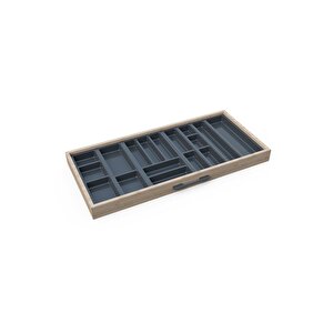Mutfak Çekmece Içi Düzenleyici, Kaşıklık 104cm X 48cm Yanlar Ve Boydan 4cm Kesilebilir, Antrasit