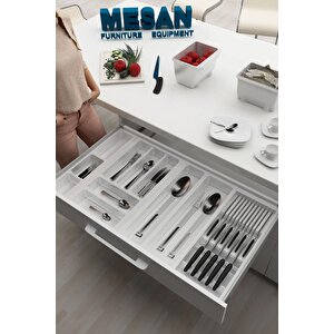 Çekmece Içi Kaşıklık Ve Bıçaklık Düzenleyici Beyaz, 84x48 Yandan Ve Boydan 4cm Kesilebilir