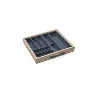 Mutfak Çekmece Içi Düzenleyici, Kaşıklık 54cm X 48cm Yanlar Ve Boydan 4cm Kesilebilir, Antrasit