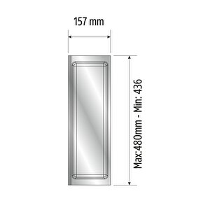 Mutfak Çekmece Içi Tek Bölmeli Kepçelik-kaşıklık 16cmx48cm(boydan 4cm Kesilebilir)