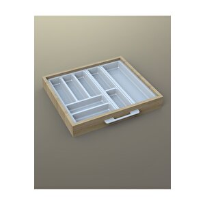 Mutfak Çekmece Içi Kaşıklık 54cm X 48cm Yanlar Ve Boydan 4cm Kesilebilir, Beyaz
