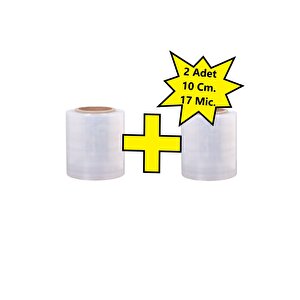 Palet Dilimli Streç 10 Cm 17 Mic.  400gr / 300mt. Şeffaf 2 Adet