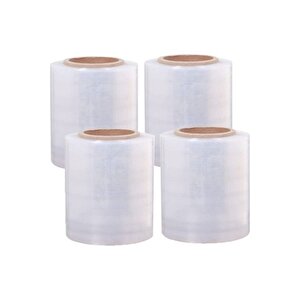 Palet Dilimli Streç 10 Cm 17 Mic.  400gr / 300mt. Şeffaf 4 Adet