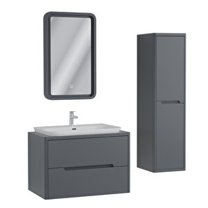 Arlin 80 Cm Lake Banyo Dolabı Antrasit