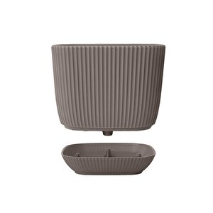 Omnipazar Krs-383 Dekoratif Plastik Mercan Kare Saksı 1.8 Litre No 3