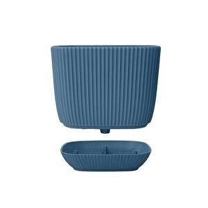 Omnipazar Krs-381 Dekoratif Plastik Mercan Kare Saksı 0.27 Litre No 1