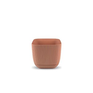 Krs-383 Dekoratif Plastik Mercan Kare Saksı 1.8 Litre No 3 Açık Pembe