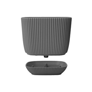 Omnipazar Krs-381 Dekoratif Plastik Mercan Kare Saksı 0.27 Litre No 1