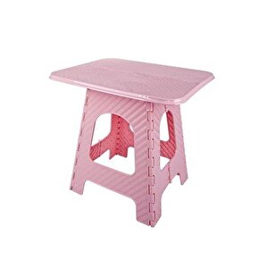 Srl-2007 Plastik Katlanır Sehpa Piknik Oyun Masası No 3 Pembe