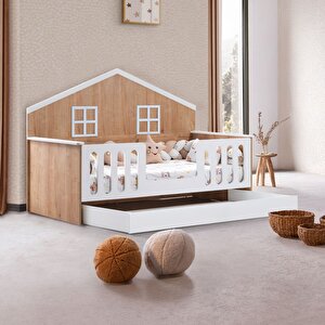 Bello Çocuk Odası Takımı, Bello Yavrulu Karyola, Berlin 3 Kapaklı Dolap - Ceviz