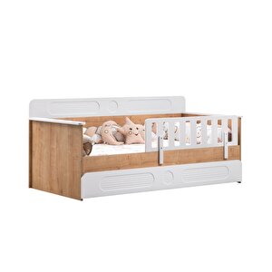 Yavrulu Karyola, Flora Yavrulu Montessori Karyola - Ceviz + 2 Adet Comfort Yatak