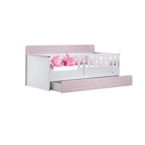 Yavrulu Karyola, Flora Yavrulu Montessori Karyola - Pembe + 2 Adet Comfort Yatak