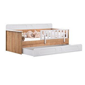 Yavrulu Karyola, Flora Yavrulu Montessori Karyola - Ceviz + 1 Adet Comfort Yatak