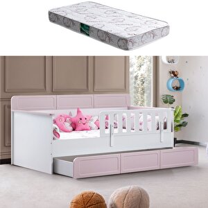 Yavrulu Karyola, Mira Yavrulu Montessori Karyola - Pembe + 1 Adet Comfort Yatak