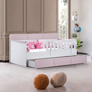 Yavrulu Karyola, Mira Yavrulu Montessori Karyola - Pembe + 1 Adet Comfort Yatak