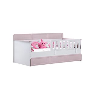 Yavrulu Karyola, Mira Yavrulu Montessori Karyola - Pembe + 1 Adet Comfort Yatak