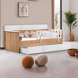 Yavrulu Karyola, Mira Yavrulu Montessori Karyola - Ceviz + 2 Adet Comfort Yatak
