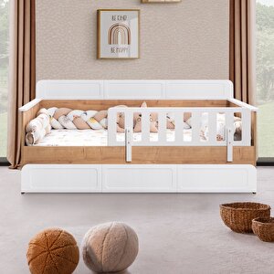 Yavrulu Karyola, Mira Yavrulu Montessori Karyola - Ceviz + 2 Adet Comfort Yatak