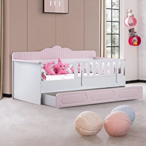 Yavrulu Karyola, Flower Yavrulu Montessori Karyola - Pembe + 2 Adet Comfort Yatak