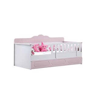 Yavrulu Karyola, Flower Yavrulu Montessori Karyola - Pembe + 2 Adet Comfort Yatak