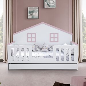 Yavrulu Karyola, Bello Yavrulu Montessori Yatak - Pembe + 2 Adet Comfort Yatak