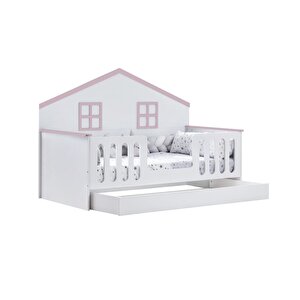 Yavrulu Karyola, Bello Yavrulu Montessori Yatak - Pembe + 2 Adet Comfort Yatak