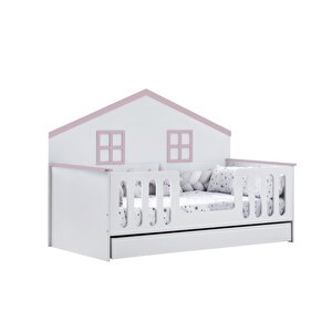 Yavrulu Karyola, Bello Yavrulu Montessori Yatak - Pembe + 2 Adet Comfort Yatak