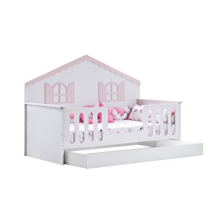 Yavrulu Karyola, Poli Yavrulu Montessori Yatak - Pembe + 1 Adet Comfort Yatak