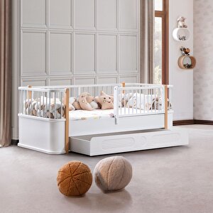 Yavrulu Karyola, Antalya Montessori Yavrulu Yatak - Ceviz + 1 Adet Comfort Yatak