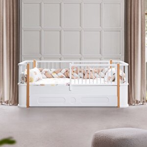 Yavrulu Karyola, Antalya Montessori Yavrulu Yatak - Ceviz + 1 Adet Comfort Yatak
