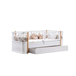 Yavrulu Karyola, Antalya Montessori Yavrulu Yatak - Ceviz + 1 Adet Comfort Yatak