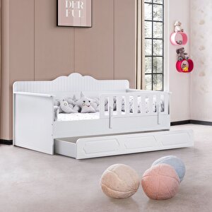 Yavrulu Karyola, Flower Yavrulu Montessori Karyola - Beyaz