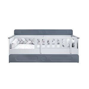 Yavrulu Karyola, Flora Yavrulu Montessori Karyola - Gri + 1 Adet Comfort Yatak