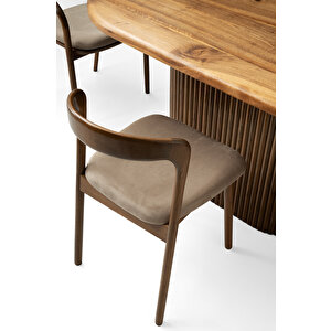 Bakü Masa, Mi̇stral Kollu&kolsuz Sandalye, Cevi̇z, 160x85