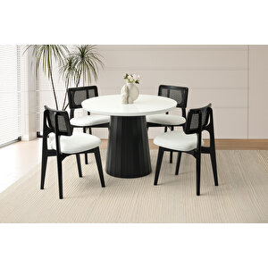 Ati̇na Hg Masa, Zi̇on Sandalye, Kar Beyaz, 100x100