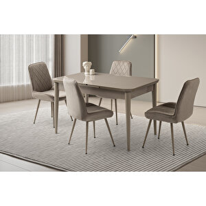 Rüzgar Hg Masa, Alora Sandalye, Cappi̇ci̇no, 130x80