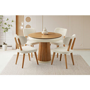Vi̇ntage Masa, Si̇ri̇us Sandalye, Natural, 100x100