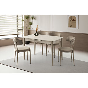 Madri̇d Masa, Armoni̇ Sandalye, Si̇don, 120x70