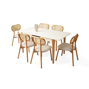 Rüzgar Hg Masa, Zi̇on Sandalye, Kar Beyaz, 130x80