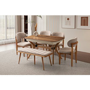 Bolvadi̇n Masa, Umay Sandalye, Dekor Bench, Valenci̇a, 130x80