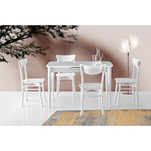 Madri̇d Hg Masa, Kapali Alman Sandalye, Marmo, 120x70
