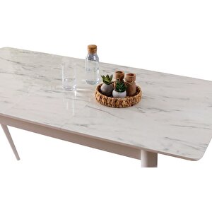 Madri̇d Hg Masa, Kapali Alman Sandalye, Marmo, 120x70